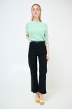 PANTALONE FILARE CROP NERO