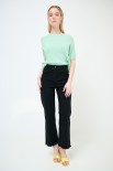 PANTALONE FILARE CROP NERO