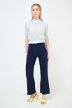 PANTALONE FILARE CROP BLU