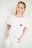 T-SHIRT DOPPIA STAMPA CHERRY BIANCO