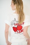 T-SHIRT DOPPIA STAMPA CHERRY BIANCO