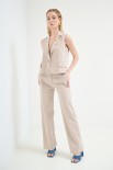 PANTALONE DRITTO CON CINTURA BEIGE