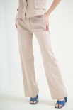 PANTALONE DRITTO CON CINTURA BEIGE