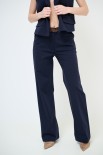 PANTALONE DRITTO CON CINTURA BLU