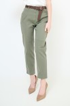 PANTALONE DOPPIE IMPUNTURE DV ELASTICO VERDE MILITARE