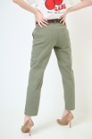 PANTALONE DOPPIE IMPUNTURE DV ELASTICO VERDE MILITARE