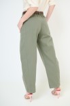 PANTALONE CARROT CUCITURA SUL DAV. VERDE MILITARE