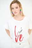 T-SHIRT LOVE BIANCO