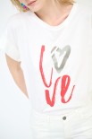 T-SHIRT LOVE BIANCO