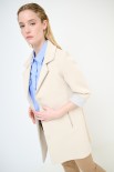 CAPPOTTO BASIC ACCOPPIATO MANICA 3/4 TAGLIO VIVO BEIGE