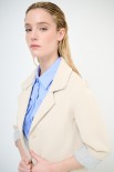 CAPPOTTO BASIC ACCOPPIATO MANICA 3/4 TAGLIO VIVO BEIGE