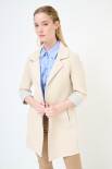 CAPPOTTO BASIC ACCOPPIATO MANICA 3/4 TAGLIO VIVO BEIGE