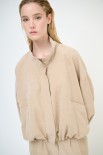 BOMBER DAINETTO OVER RICAMO ORSETTO BEIGE