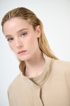 BOMBER DAINETTO OVER RICAMO ORSETTO BEIGE