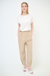 PANTALONE DAINETTO CUCITURE DAVANTI BEIGE