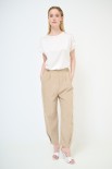 PANTALONE DAINETTO CUCITURE DAVANTI BEIGE