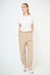 PANTALONE DAINETTO CUCITURE DAVANTI BEIGE