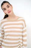 MAGLIA PARICOLLO SUPERFINE RIGA BEIGE