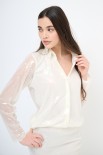 CAMICIA PAILLETTES PANNA