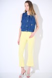 PANTALONE STRAIGHT TAGLIO VIVO GIALLO