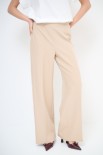 PANTALONE LARGO CON BANDA BEIGE