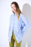 CAMICIA OVER COTONE RIGA CELESTE