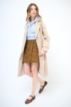 TRENCH CLASSICO CON CINTURA E FODERA RIGA BEIGE