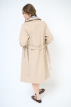 TRENCH CLASSICO CON CINTURA E FODERA RIGA BEIGE