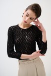 MAGLIA BODY MANICA 3/4 NERO