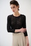MAGLIA BODY MANICA 3/4 NERO