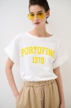 T-SHIRT SCRITTA PORTOFINO 1970 GIALLO