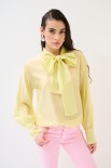 BLUSA CON FIOCCO VOILE GIALLO