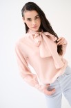 BLUSA CON FIOCCO VOILE ROSA