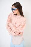 CAMICIA COREANA VOILE CON PIEGA MANICA ROSA