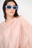 BLUSA SCOLLO V VOILE CON MANICA AMPIA ELASTICO ROSA