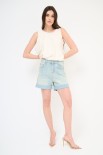 SHORTS DENIM RISVOLTO SLAVATO JEANS