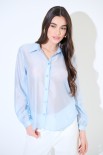 CAMICIA BASIC VOILE CELESTE