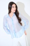 CAMICIA BASIC VOILE CELESTE