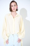 CAMICIA OVER MANTELLA GIALLO