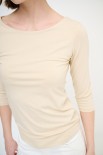 MAGLIA SLIM PARICOLLO MANICA 3/4 BEIGE