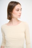 MAGLIA SLIM PARICOLLO MANICA 3/4 BEIGE