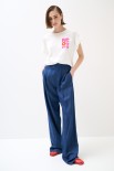 PANT DENIM PALAZZO CN PINCE DV TASC IN CUCITURA JEANS