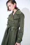 TRENCH LUNGO BOTTONI DT. VERDE MILITARE