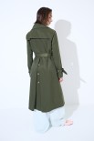 TRENCH LUNGO BOTTONI DT. VERDE MILITARE