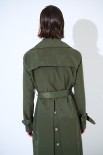 TRENCH LUNGO BOTTONI DT. VERDE MILITARE