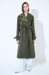 TRENCH LUNGO BOTTONI DT. VERDE MILITARE