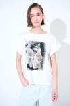 T-SHIRT GATTO ACCAPPATOIO BIANCO