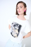 T-SHIRT GATTO ACCAPPATOIO BIANCO