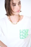 T-SHIRT DOPPIA STAMPA LOVE VERDE