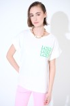 T-SHIRT DOPPIA STAMPA LOVE VERDE